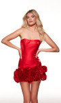 Alyce Paris 40108 Liquid Satin Strapless Sheath Short Dress
