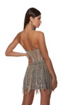 Alyce Paris 4941 Rhinestone Fringe Strapless Short Dress