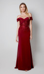 Alyce Paris 27571 Stretch Crepe Beaded Off Shoulder Gown