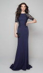 Alyce Paris 27585 Stretch Crepe Lace Embroidered Long Gown