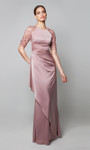 Alyce Paris 27601 Embroidery Illusion Short Sleeves Gown