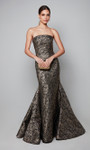 Alyce Paris 27621 Jacquard Straight Across Strapless Gown