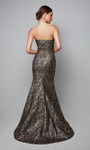 Alyce Paris 27621 Jacquard Straight Across Strapless Gown