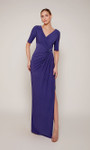 Alyce Paris 27682 Italian Jersey V-Neck Short Sleeves Gown