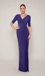 Alyce Paris 27682 Italian Jersey V-Neck Short Sleeves Gown