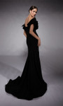 Alyce Paris 27714 Georgette Ruffle Off Shoulder Sleeve Gown