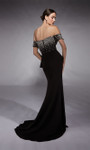 Alyce Paris 27715 Faille Off Shoulder Cap Sleeves Gown