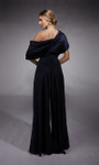 Alyce Paris 27743 Textured One Shoulder Wide-Leg Jumpsuit