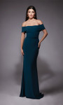 Alyce Paris 27745 Italian Knit Off-Shoulder Sheath Gown