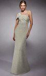 Alyce Paris 27749 Jacquard Cold Shoulder Sleeve Sheath Gown