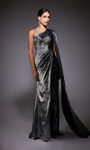Alyce Paris 27753 Metallic Chiffon One Shoulder Sheath Gown