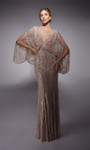 Alyce Paris 27756 Geometric Sequins Deep V-Neck Sheath Gown