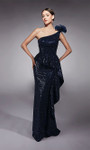 Alyce Paris 27770 Beaded Asymmetric Neck One Shoulder Gown