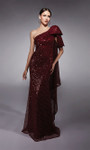 Alyce Paris 27771 Beaded Sequin Asymmetric One Shoulder Gown