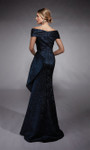Alyce Paris 27774 Jacquard Off Shoulder Cap Sleeves Gown