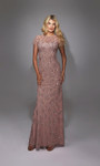 Alyce Paris 27789 Hand Beaded Illusion Jewel Neck Gown