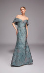 Alyce Paris 27794 Metallic Jacquard Off Shoulder Long Gown