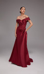 Alyce Paris 27857 Stretch Mikado Off Shoulder Sleeves Gown