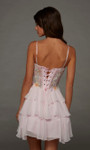 Alyce Paris 30096 Chiffon Ruffles Plunging Neck Short Dress