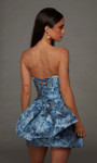 Alyce Paris 30099 Jacquard Straight Across Neck Short Dress