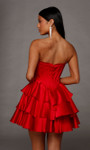 Alyce Paris 30123 Satin Chiffon Scooped Neck Short Dress