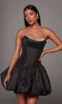 Alyce Paris 30125 Rhinestone Taffeta Sweetheart Short Dress