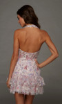Alyce Paris 30128 3D Flower Halter Neckline Short Dress