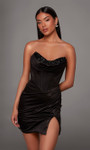 Alyce Paris 40236 Stretch Satin Scoop Neckline Short Dress