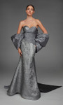 Alyce Paris 27881 Jacquard Taffeta Sweetheart Neck Dress