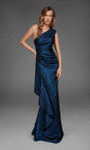 Alyce Paris 27885 Jacquard One-Shoulder Neck A-Line Dress