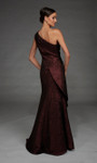 Alyce Paris 27885 Jacquard One-Shoulder Neck A-Line Dress