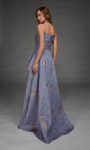 Alyce Paris 27893 Jacquard Off The Shoulder Waterfall Dress