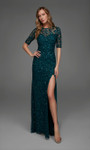 Alyce Paris 27901 Hand Beaded Illusion High Neckline Dress
