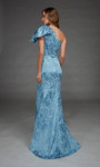 Alyce Paris 27906 Stretch Jacquard One Shoulder Neck Dress