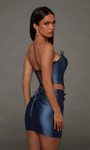 Alyce Paris 40214 Stretch Satin Ruffle Strapless Short Dress