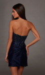 Alyce Paris 40173 Stretch Satin Cat-eye Neck Short Dress