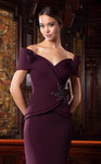 Alexander by Daymor 1550 Ruffled Semi Sweetheart Neck Dress