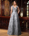 Alexander by Daymor 1553 Illusion Plunging V-neck Dress