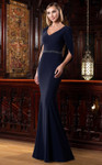 Alexander by Daymor 1556 Off-shoulder Plunging V-neck Dress