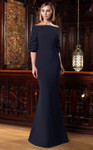 Alexander by Daymor 1559 Off-shoulder Quarter Sleeves Gown