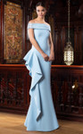 Alexander by Daymor 1574 Crepe Jersey Off-shoulder Gown