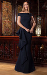 Alexander by Daymor 1574 Crepe Jersey Off-shoulder Gown