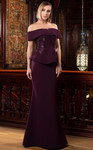 Alexander by Daymor 1577 Fold Off-shoulder Cap Sleeves Gown