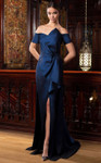 Alexander by Daymor 1580 Metallic Brocade Off-shoulder Gown