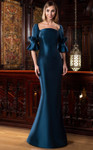 Alexander by Daymor 1584 Luxurious Satin Cuffed Sleeve Gown