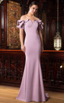 Alexander by Daymor 1588 Ruffle Sleeve Off-shoulder Gown