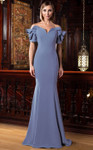 Alexander by Daymor 1588 Ruffle Sleeve Off-shoulder Gown