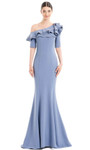 Alexander by Daymor 1663F22 One-Shoulder Short Sleeves Gown