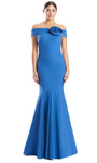 Alexander by Daymor 1761S23 Rosette Off Shoulder Pleats Gown