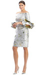 Alexander by Daymor 1768S23 Floral Print Knee-Length Dress